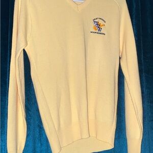 Vintage med West Virginia Mountaineers Yellow Sweater